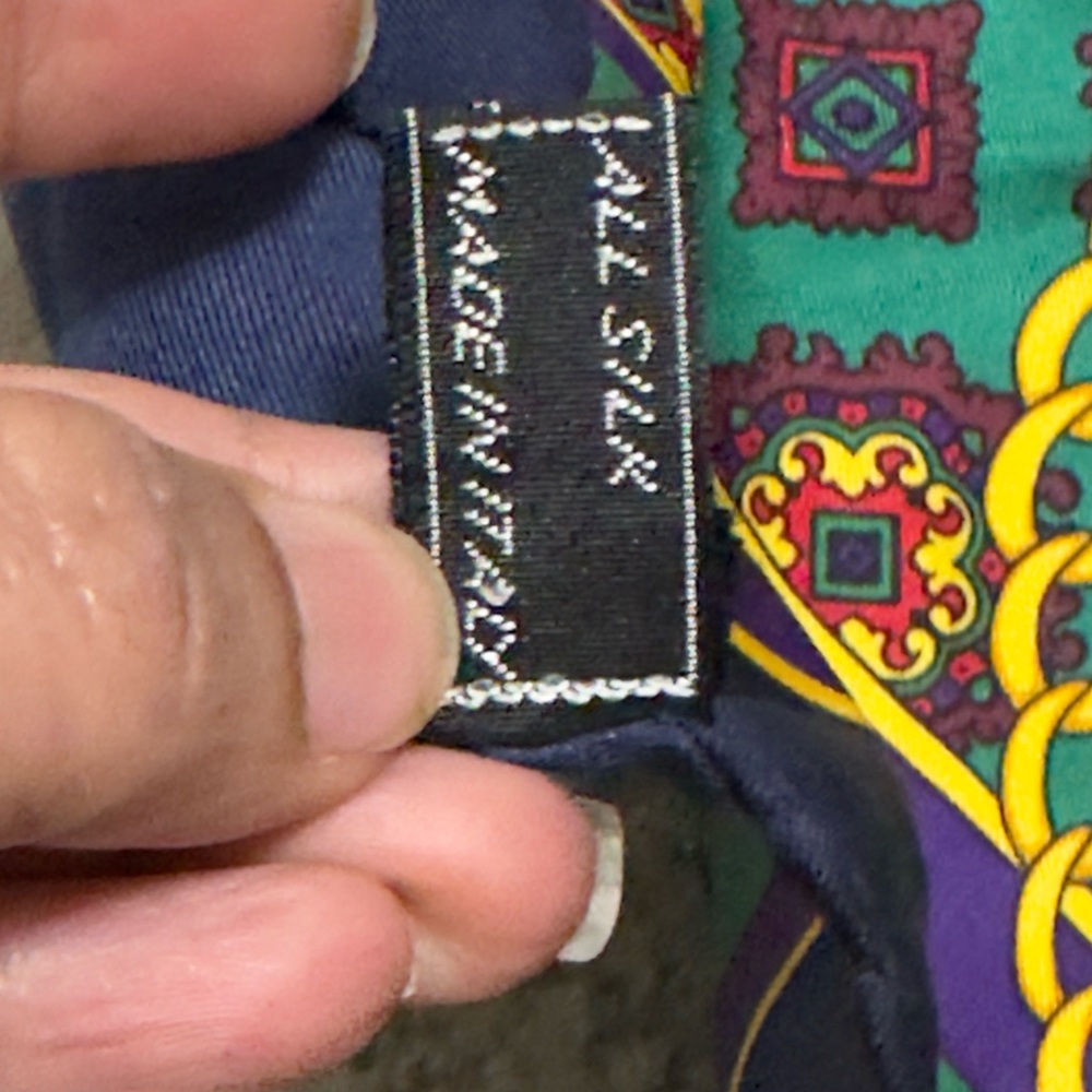 Celine Silk Scarf with Chain and Jewel Print - Picture 5 of 8